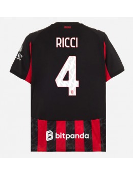 Billige AC Milan Samuele Ricci #4 Hjemmedrakt 2025-26 Kortermet